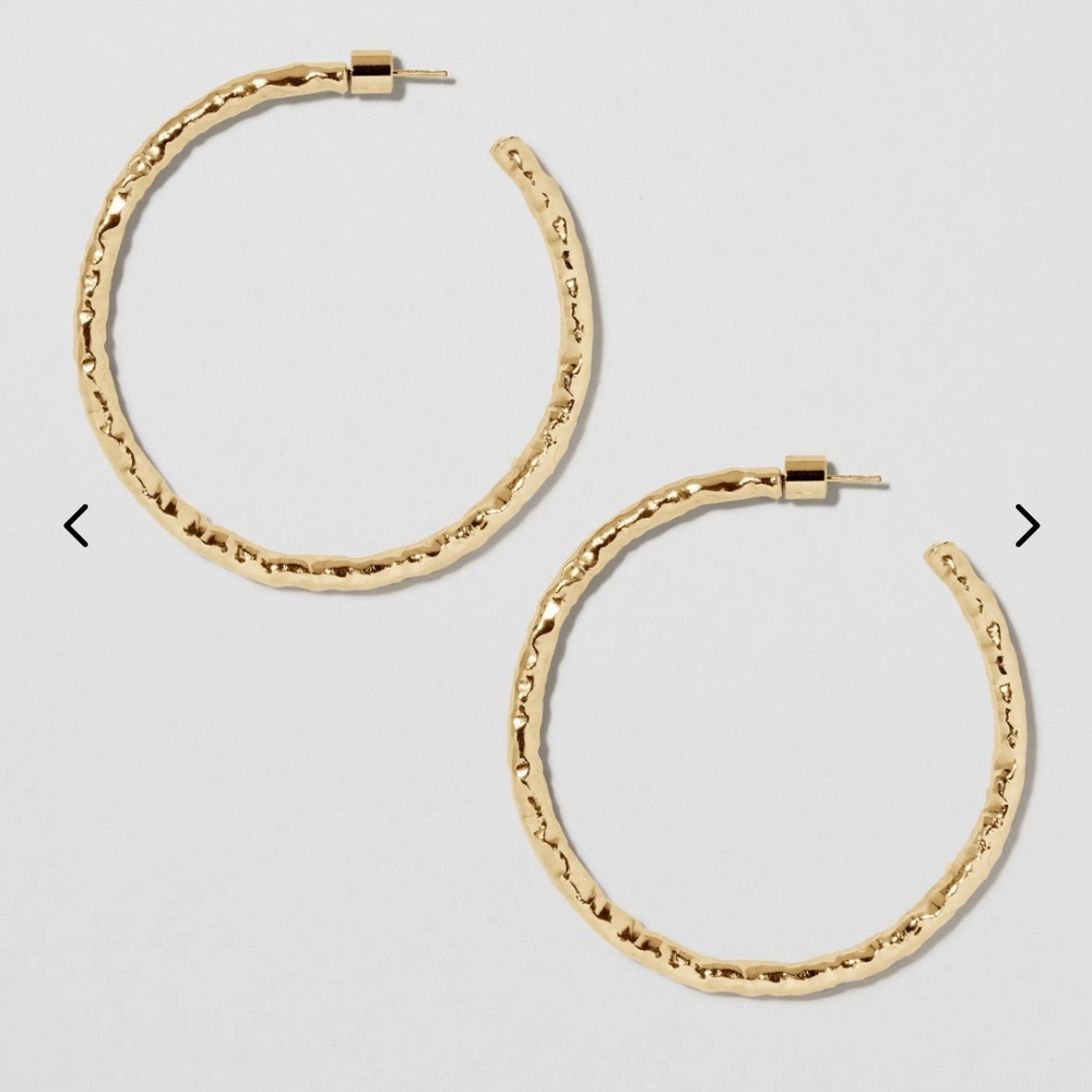 Jennifer Fisher 2” Hailey Hoops in Yellow Gold